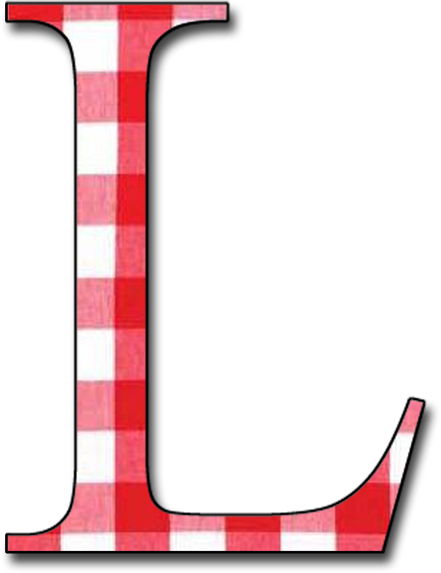 Plaid Pattern Letter L PNG