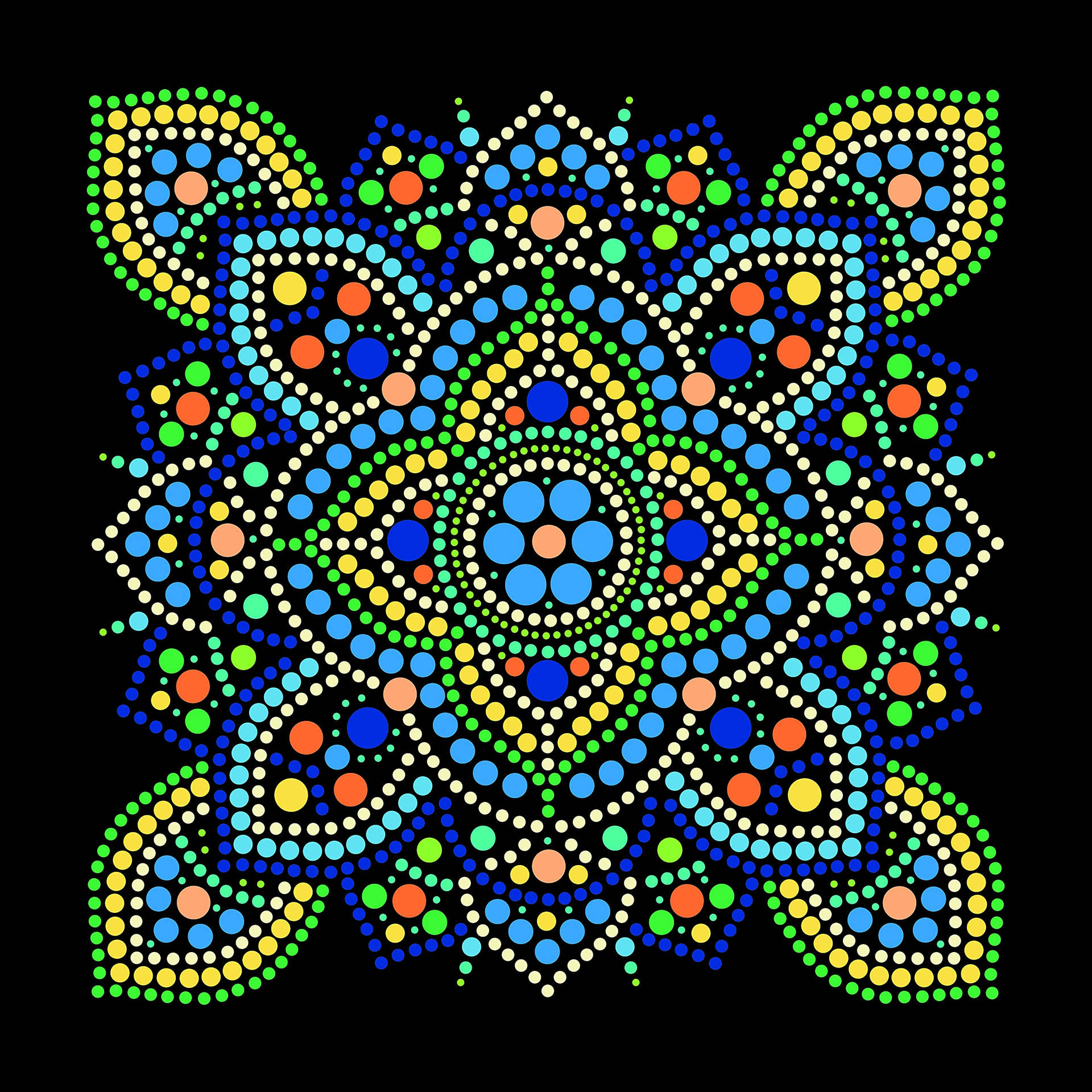 Plaid Traditional Mandala Pattern Wallpaper