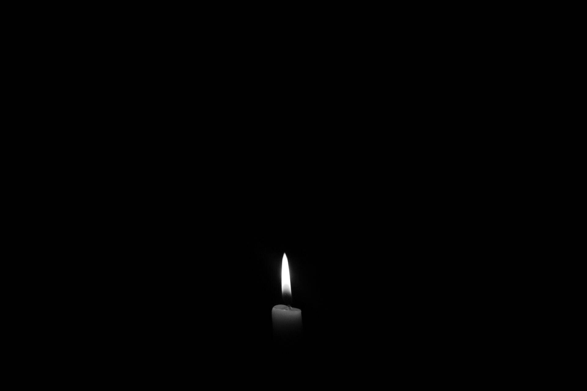 Plain Black And Candle Wallpaper