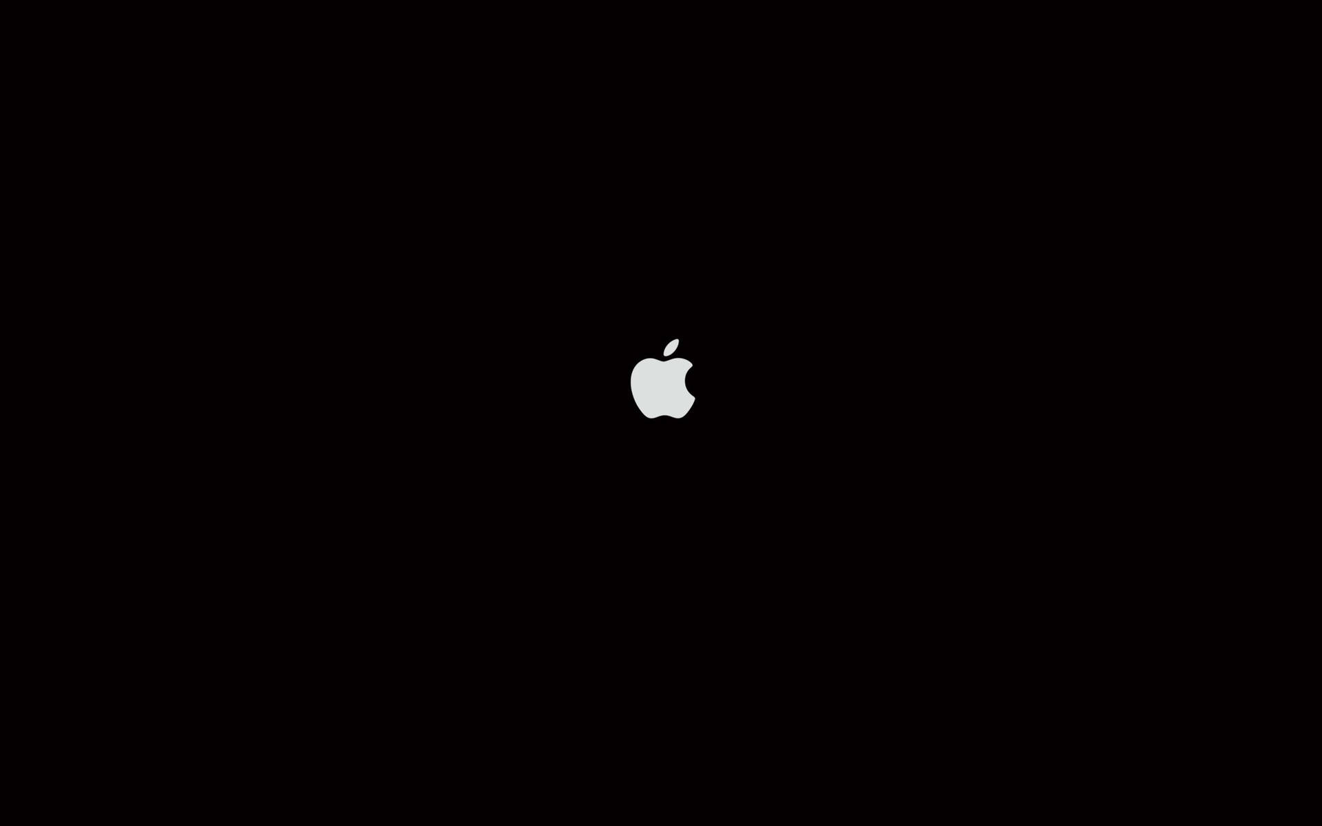 Plain Black And White Apple Logo Wallpaper