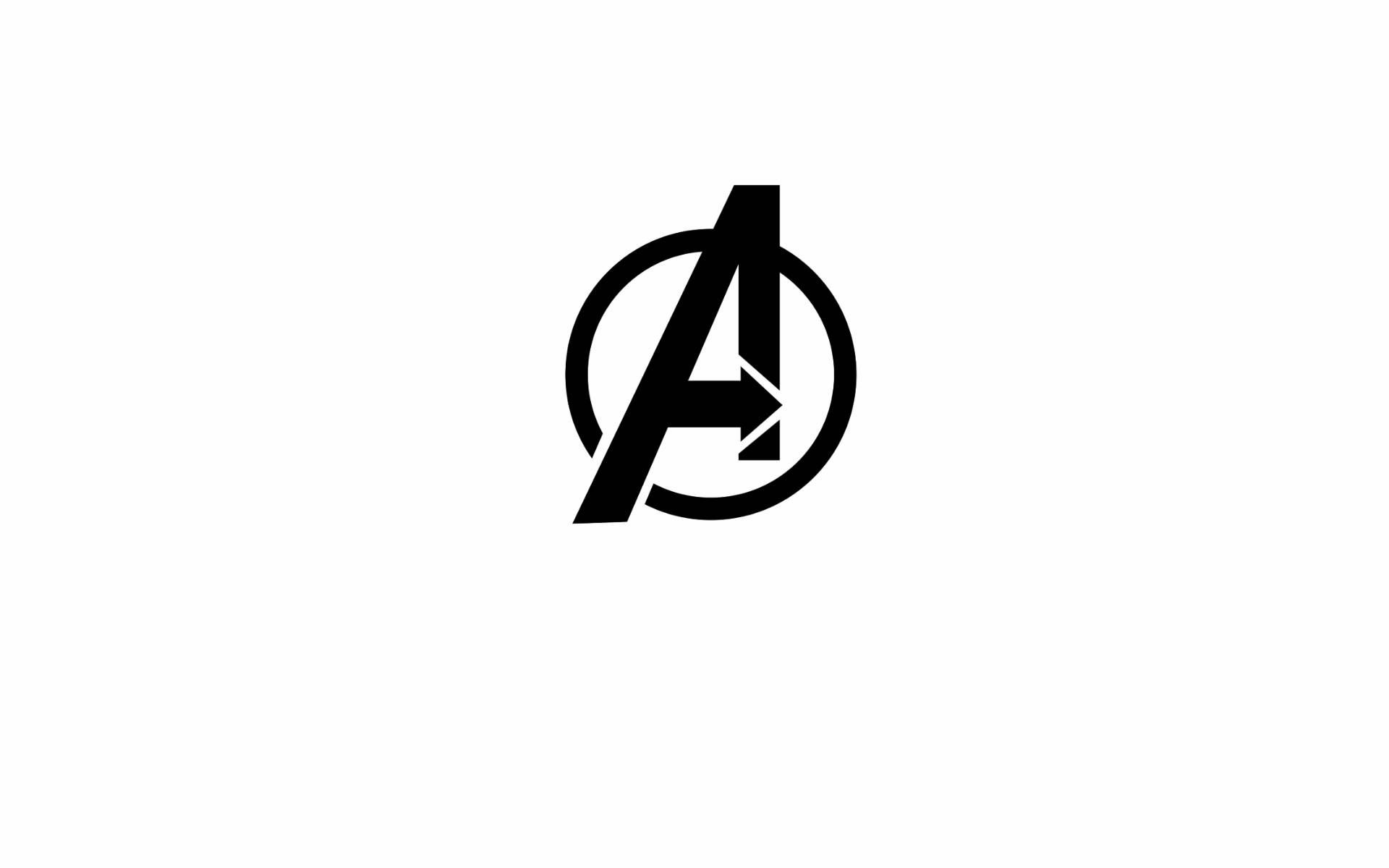 Plain Black Avengers Logo Wallpaper