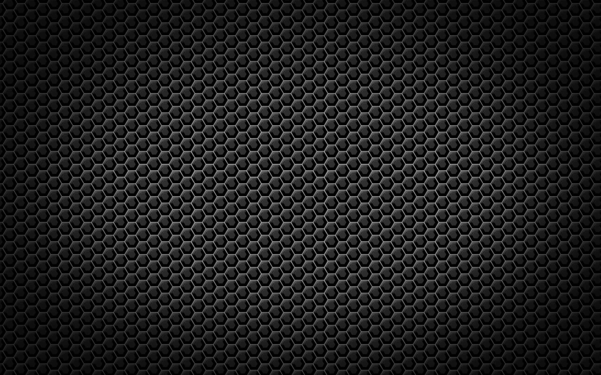 Plain Black Desktop With Hexagon Patterns Wallpaper