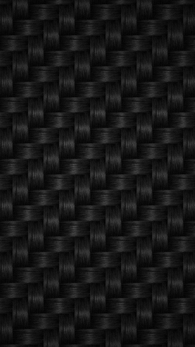 Plain Black Iphone Woven Fibers Wallpaper