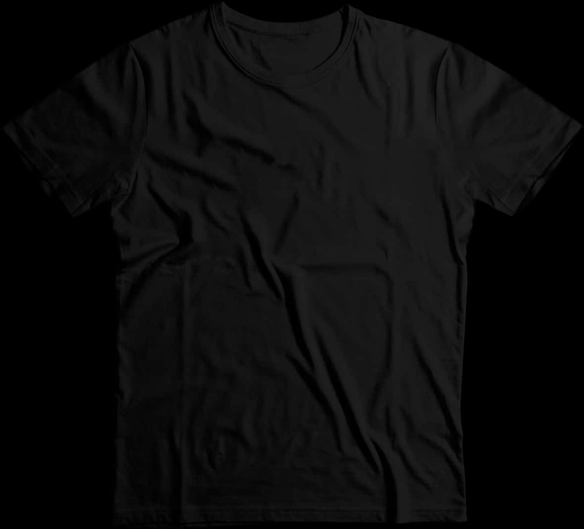 Plain Black T Shirt Mockup PNG