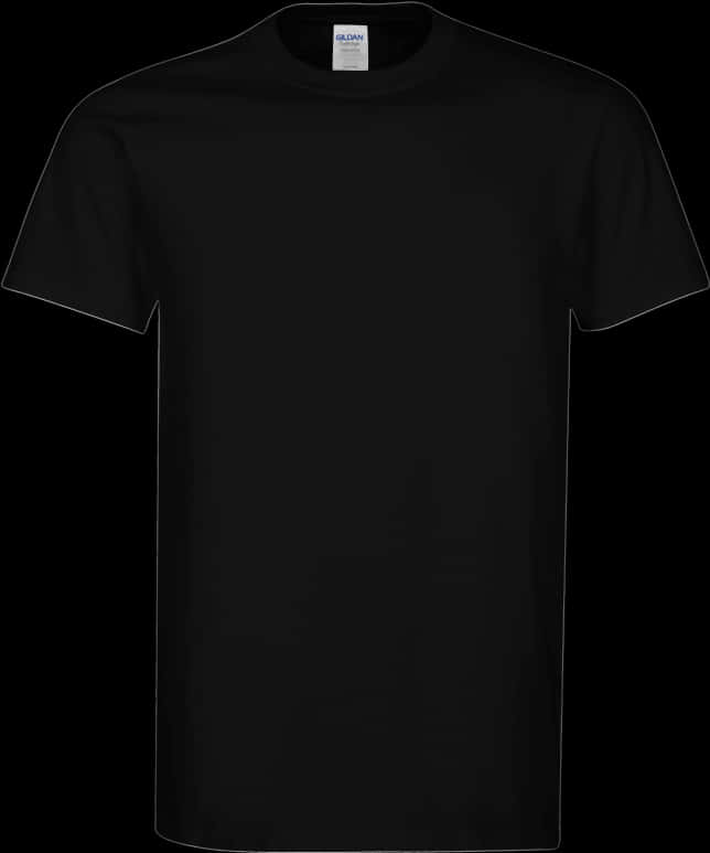 Plain Black T Shirt Template PNG