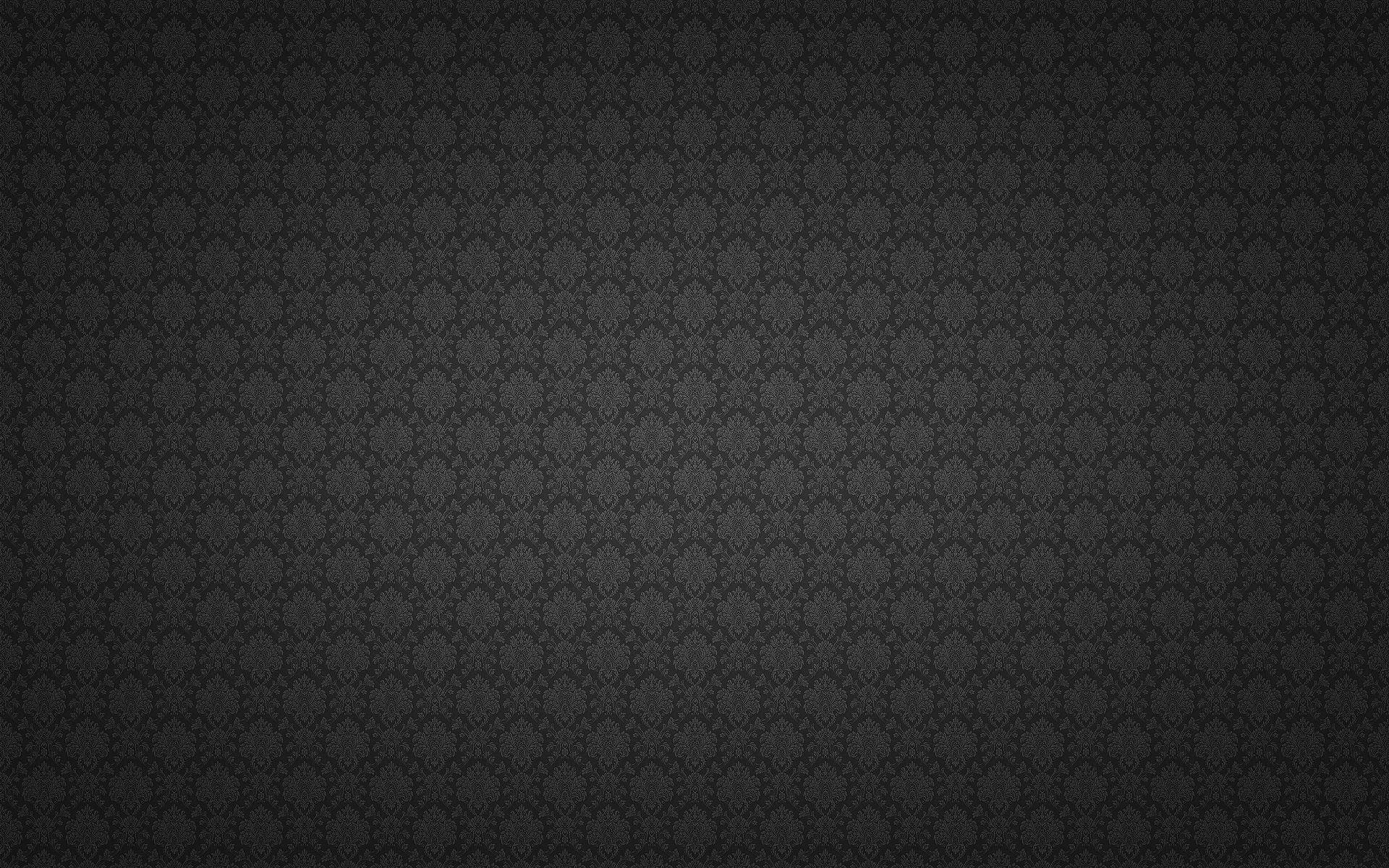 Plain Black With Gothic Pattern Wallpaper