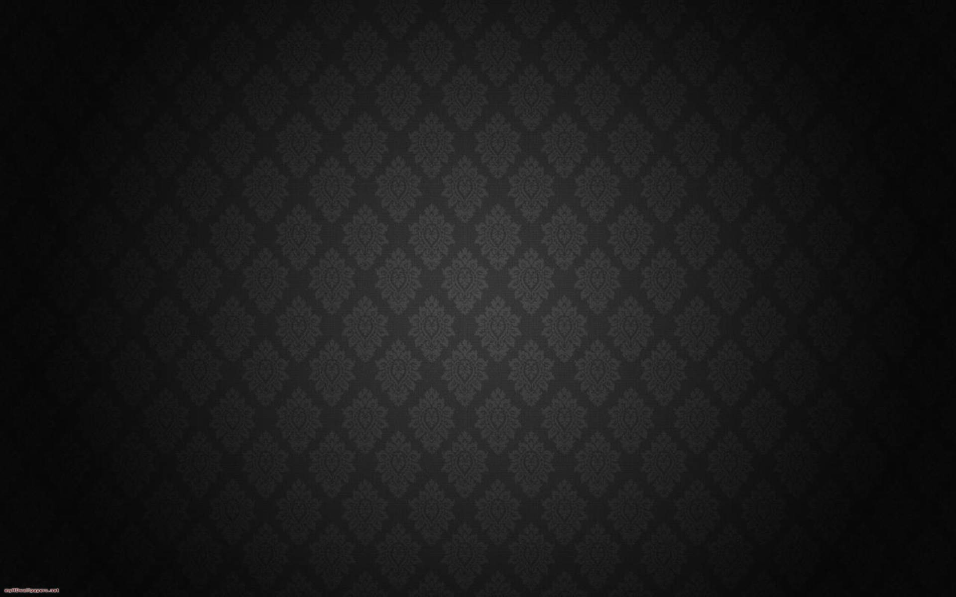 Plain Black With Grey Emblem Pattern Wallpaper