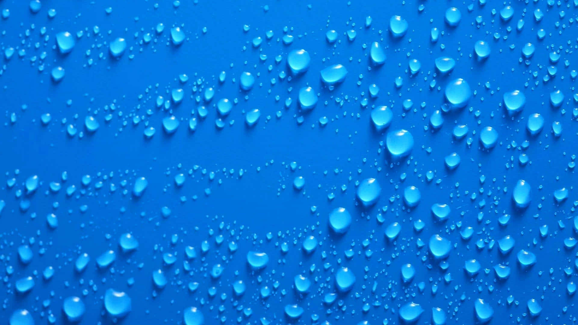 Wassertropfenauf Einem Blauen Hintergrund
