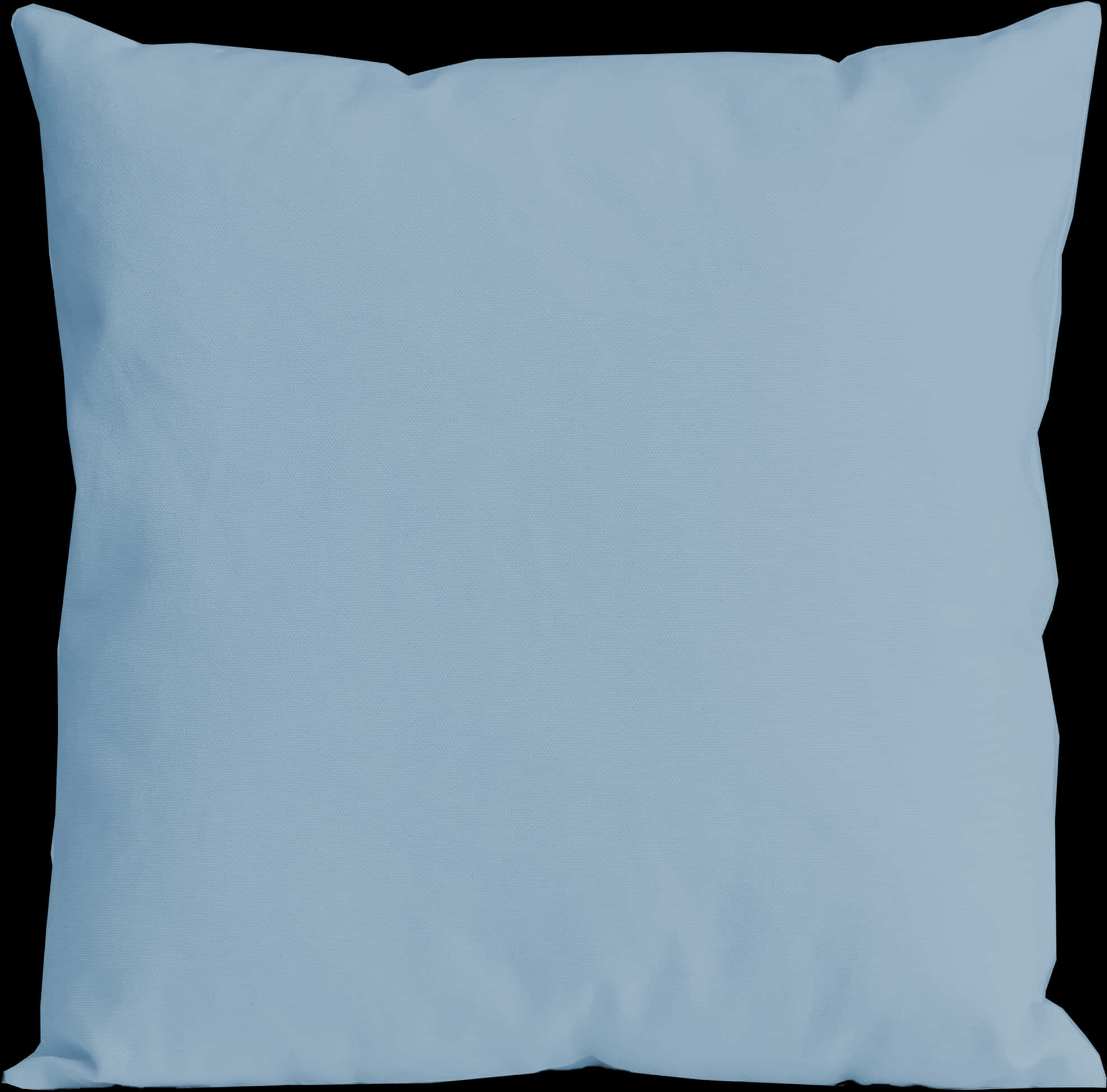 Plain Blue Pillowon Black Background PNG