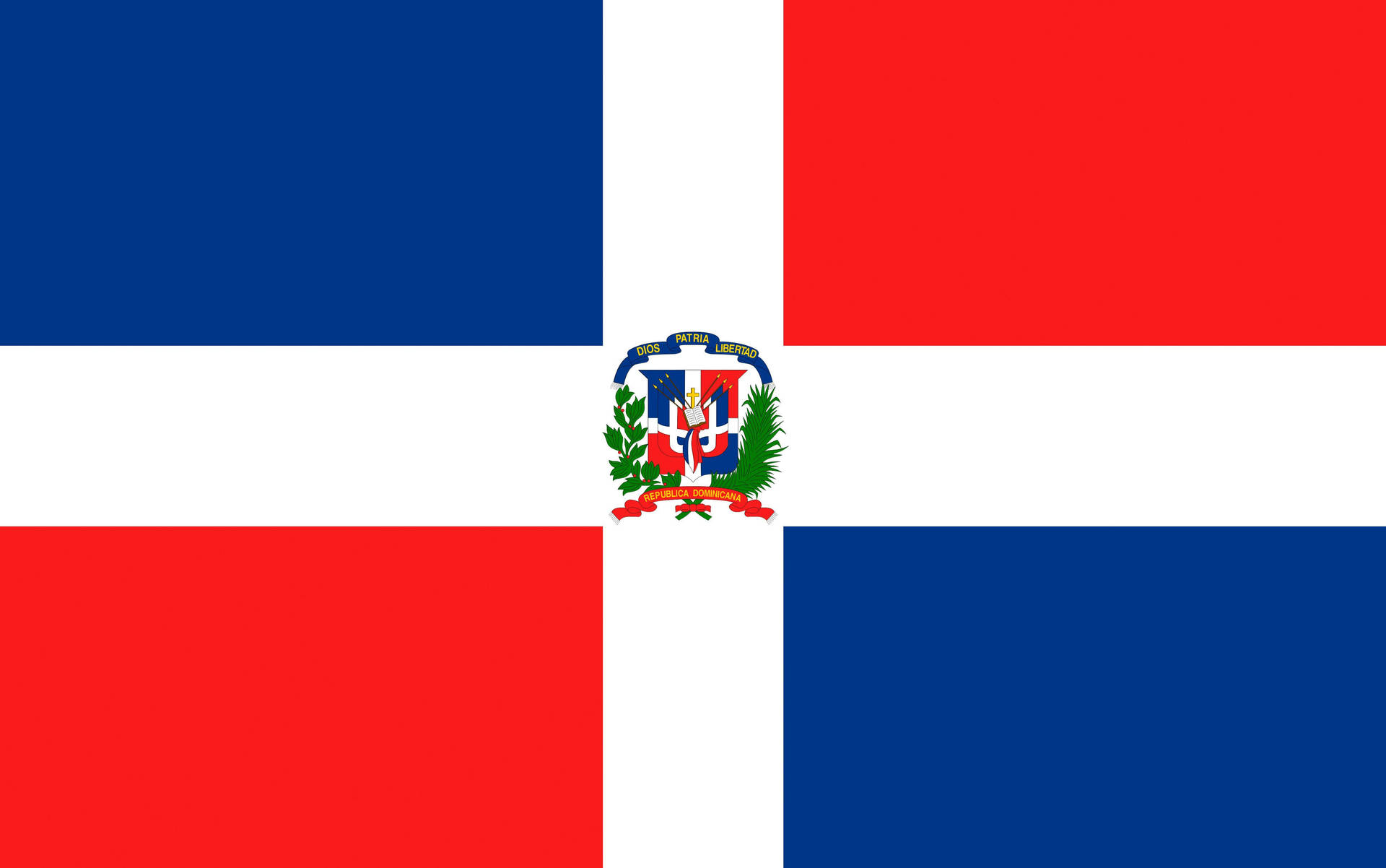 Plain Dominican Republic Flag Wallpaper