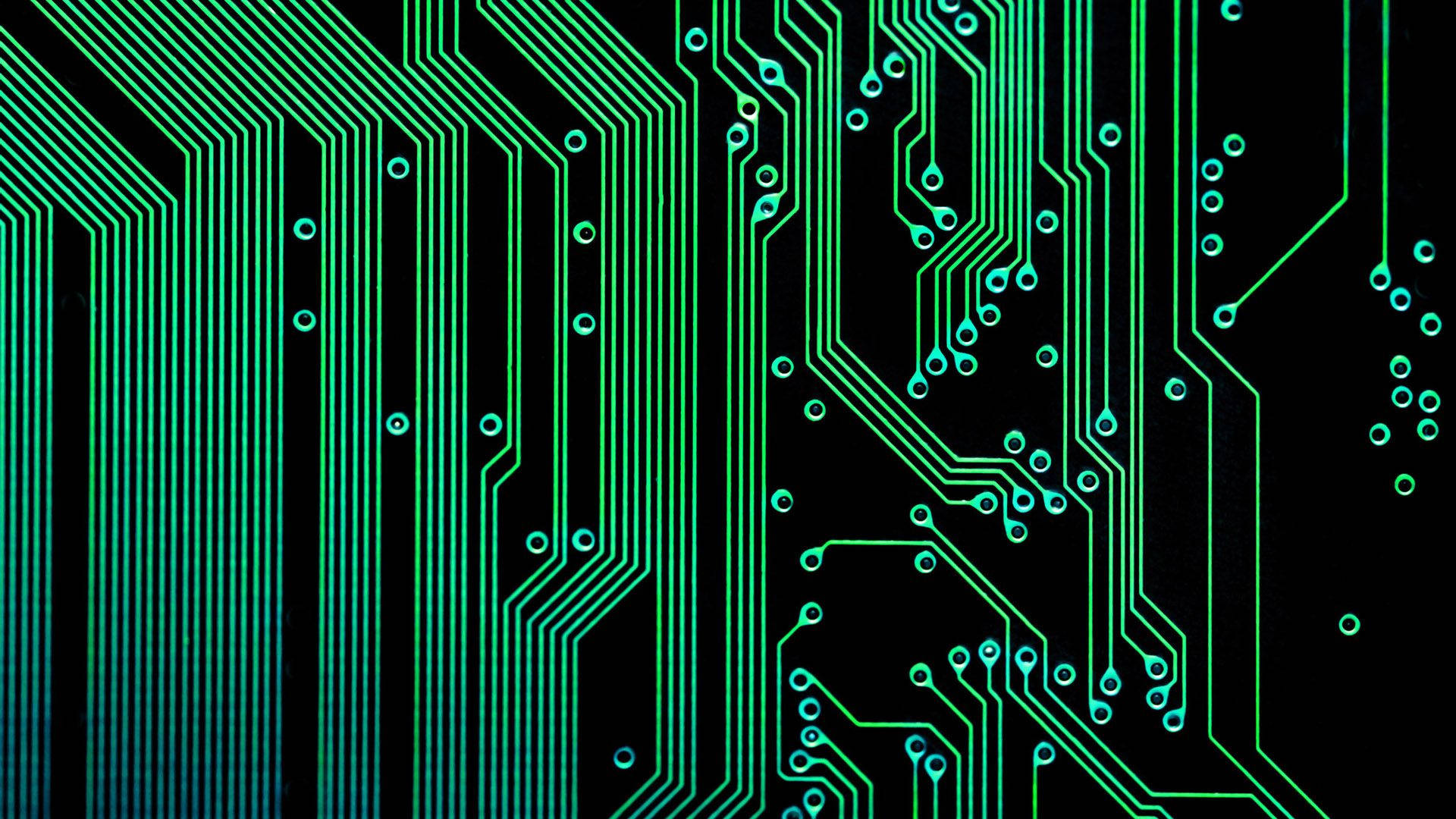 Plain Green Power Circuit Board Picture