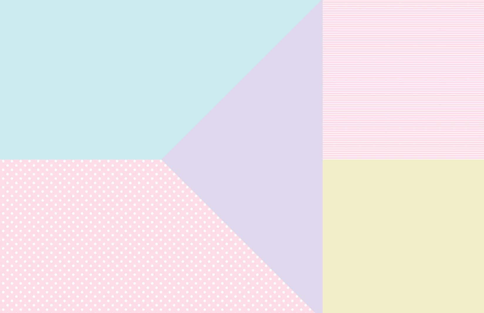 A Pink, Yellow And Blue Pattern With A Triangle
