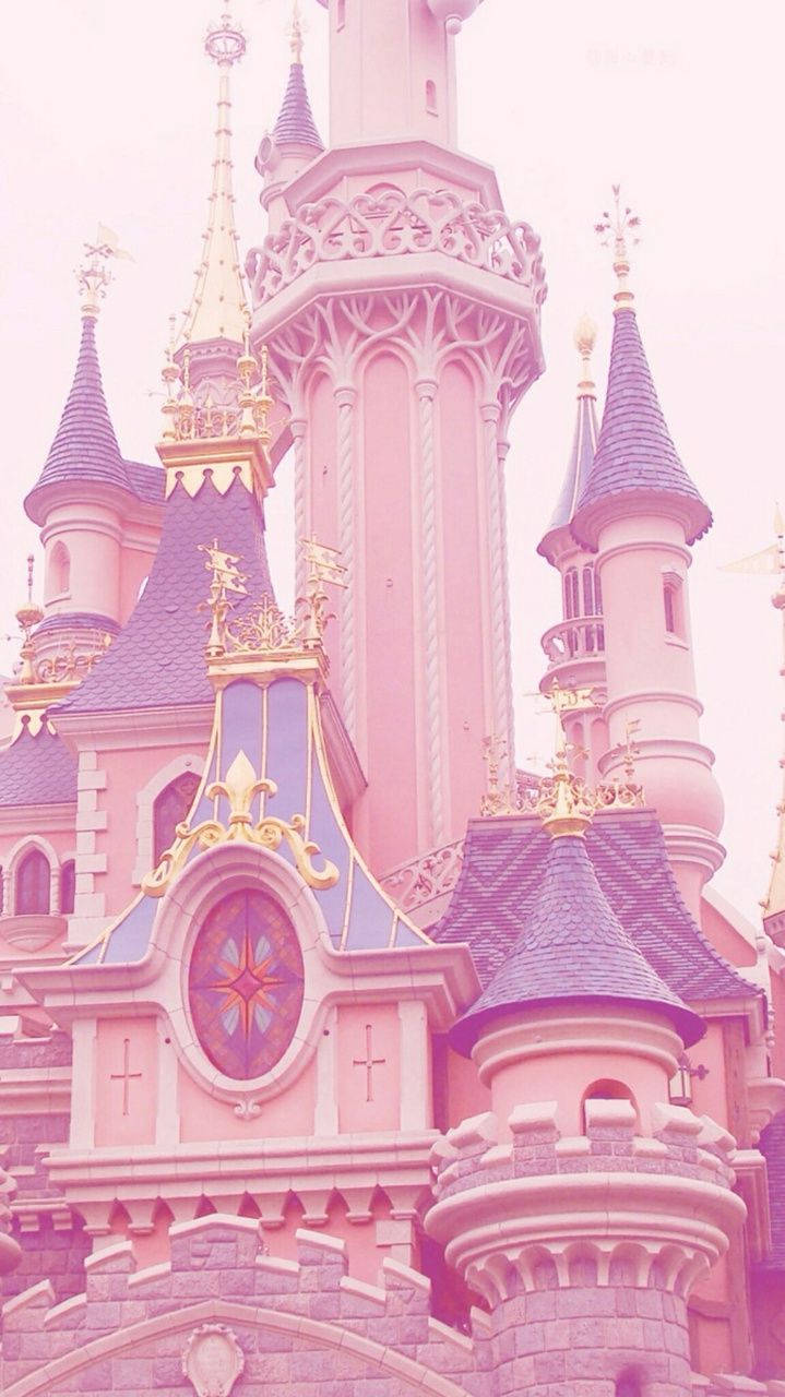 Plain Pink Castle Wallpaper