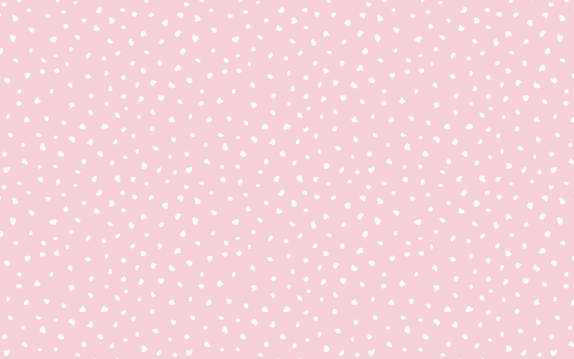 Plain Pink Polka Dot Pattern Desktop Wallpaper