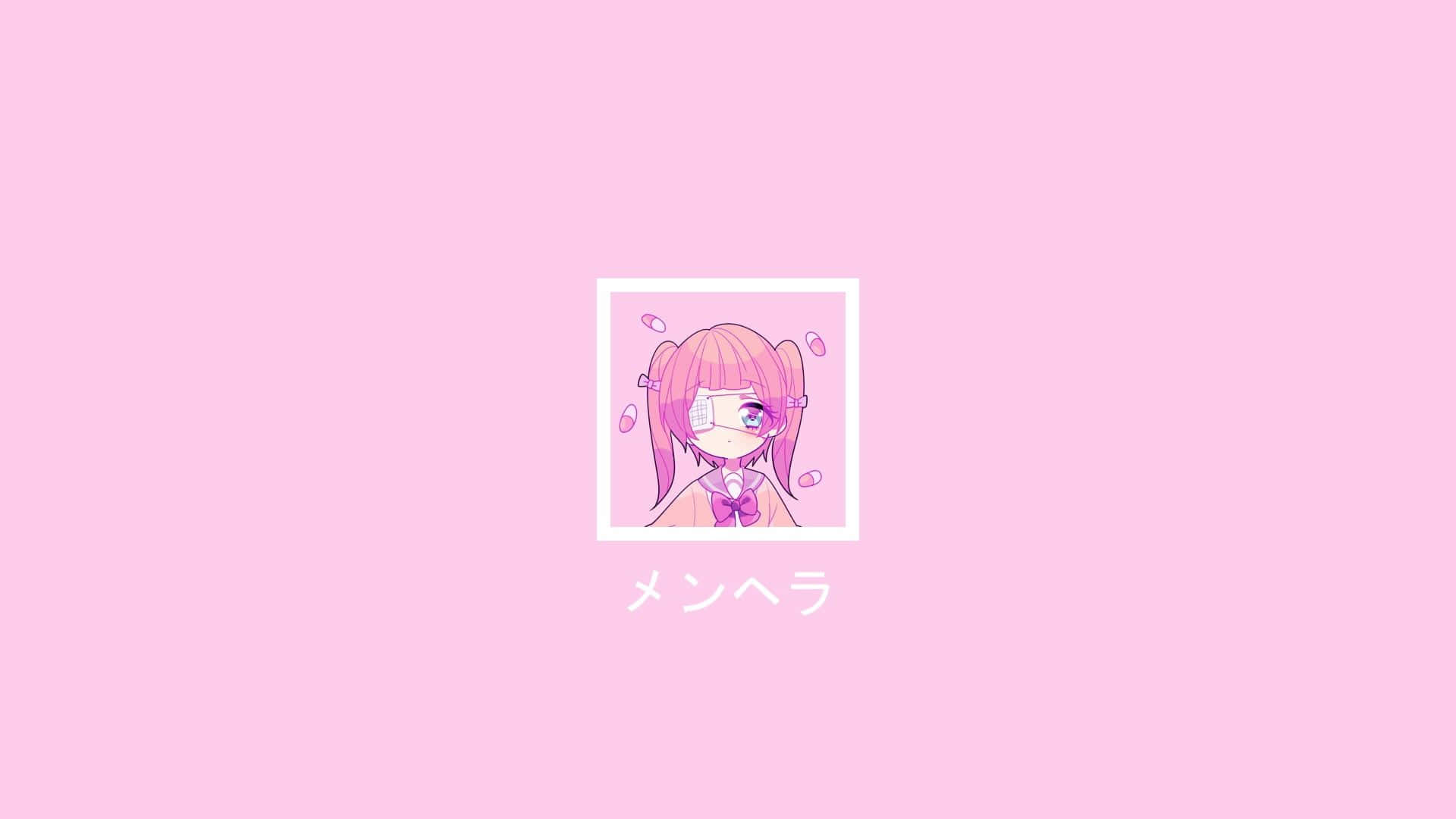 Plain Pink Anime Girl Desktop Wallpaper