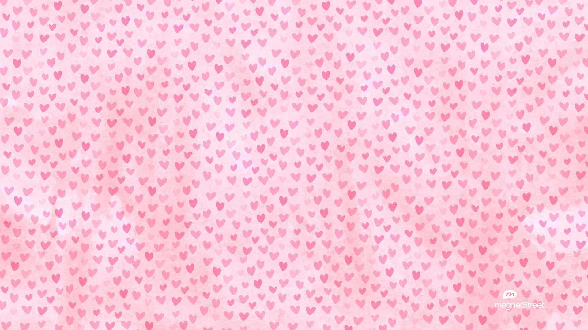 Plain Pink Hearts Desktop Wallpaper
