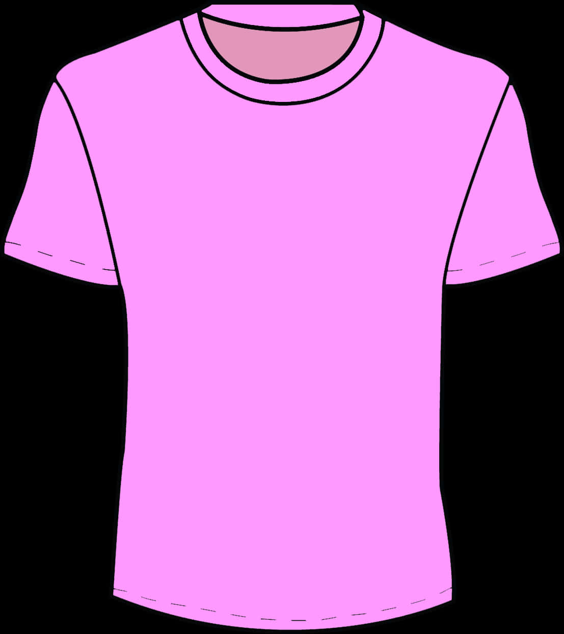Plain Pink Roblox T Shirt Template PNG
