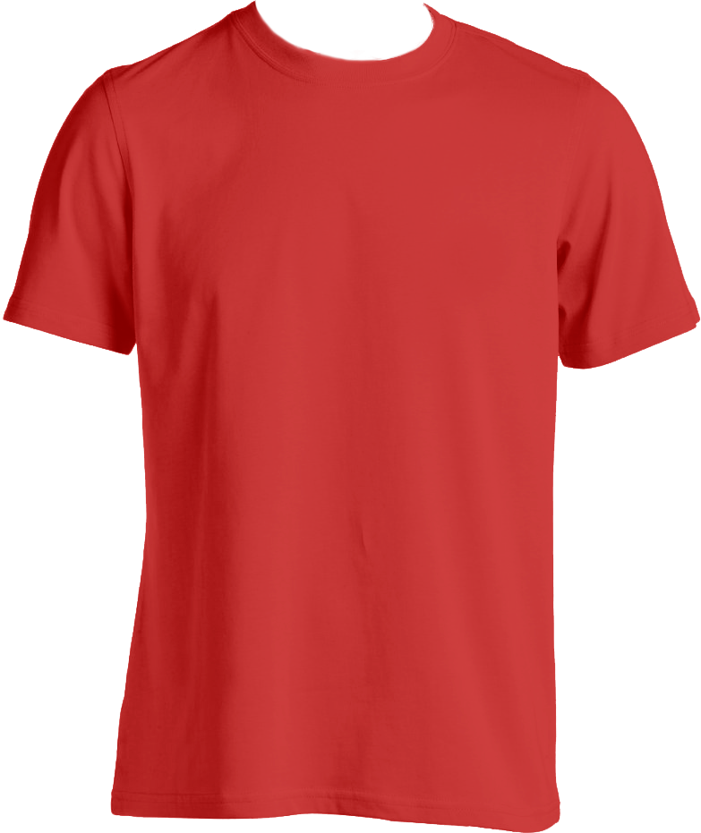 Plain Red T Shirt Template PNG