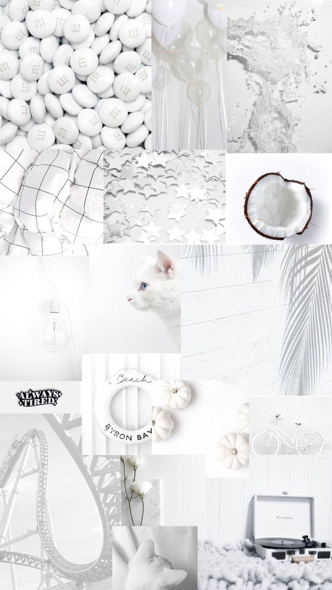 Plain White Aesthetic Collage