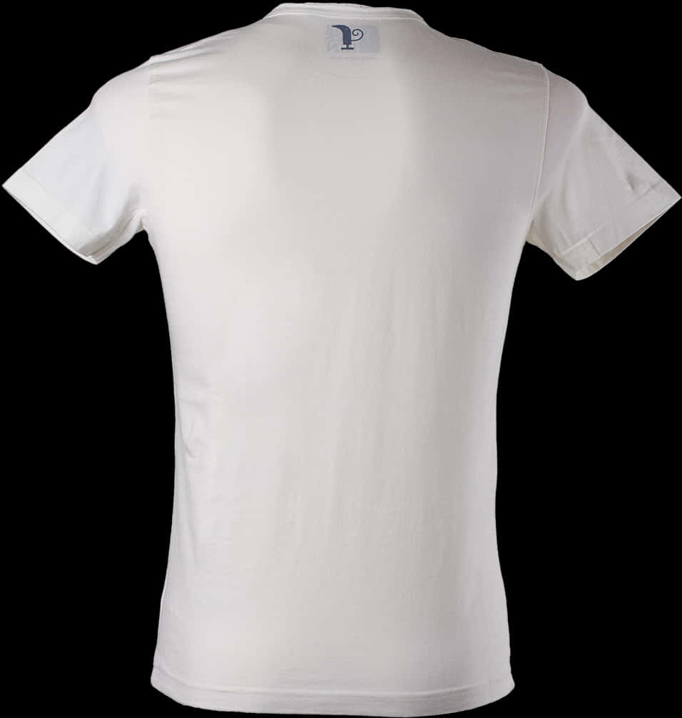 Plain White Shirt Back View PNG