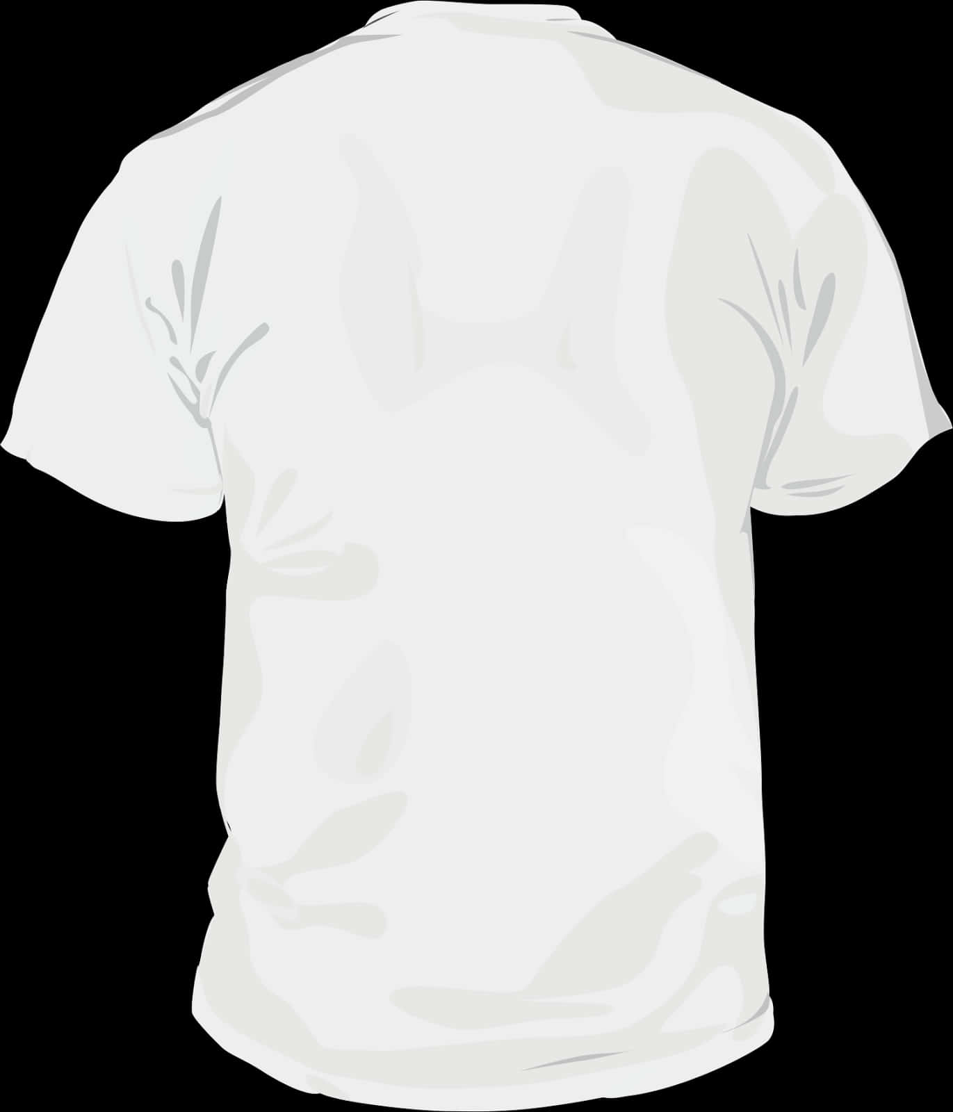 Plain White Shirt Back View PNG