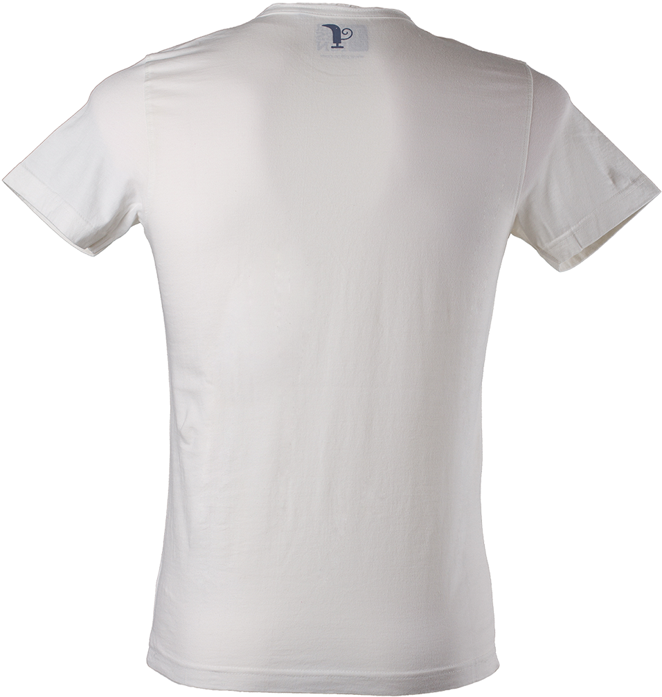 Plain White T Shirt Back View PNG