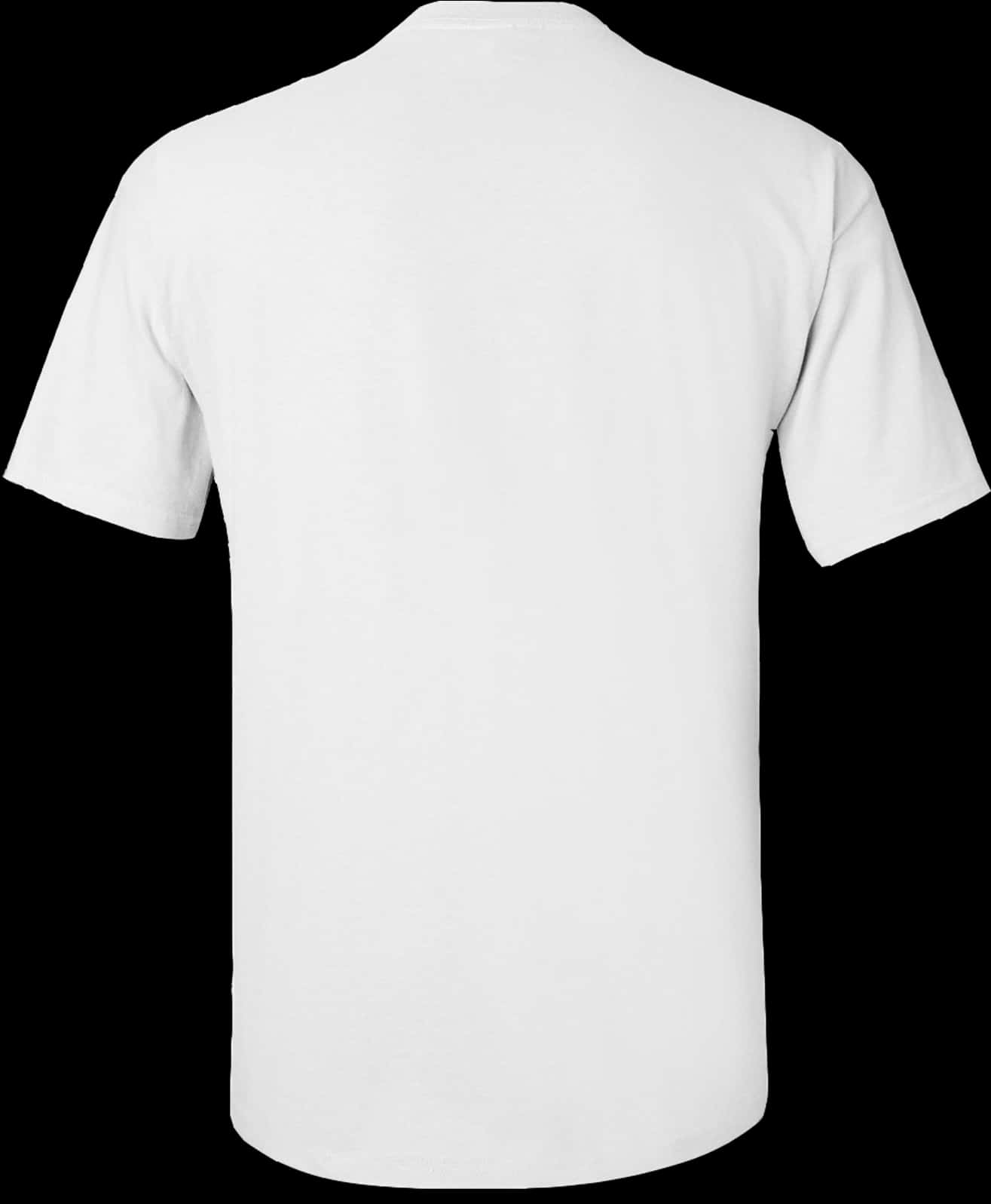 Plain White T Shirt Back View.jpg PNG