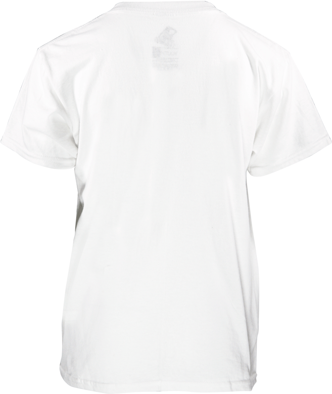 Plain White T Shirt Back View PNG