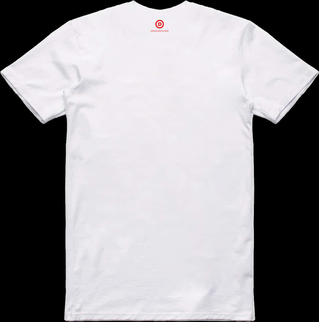 Plain White T Shirt Back View PNG