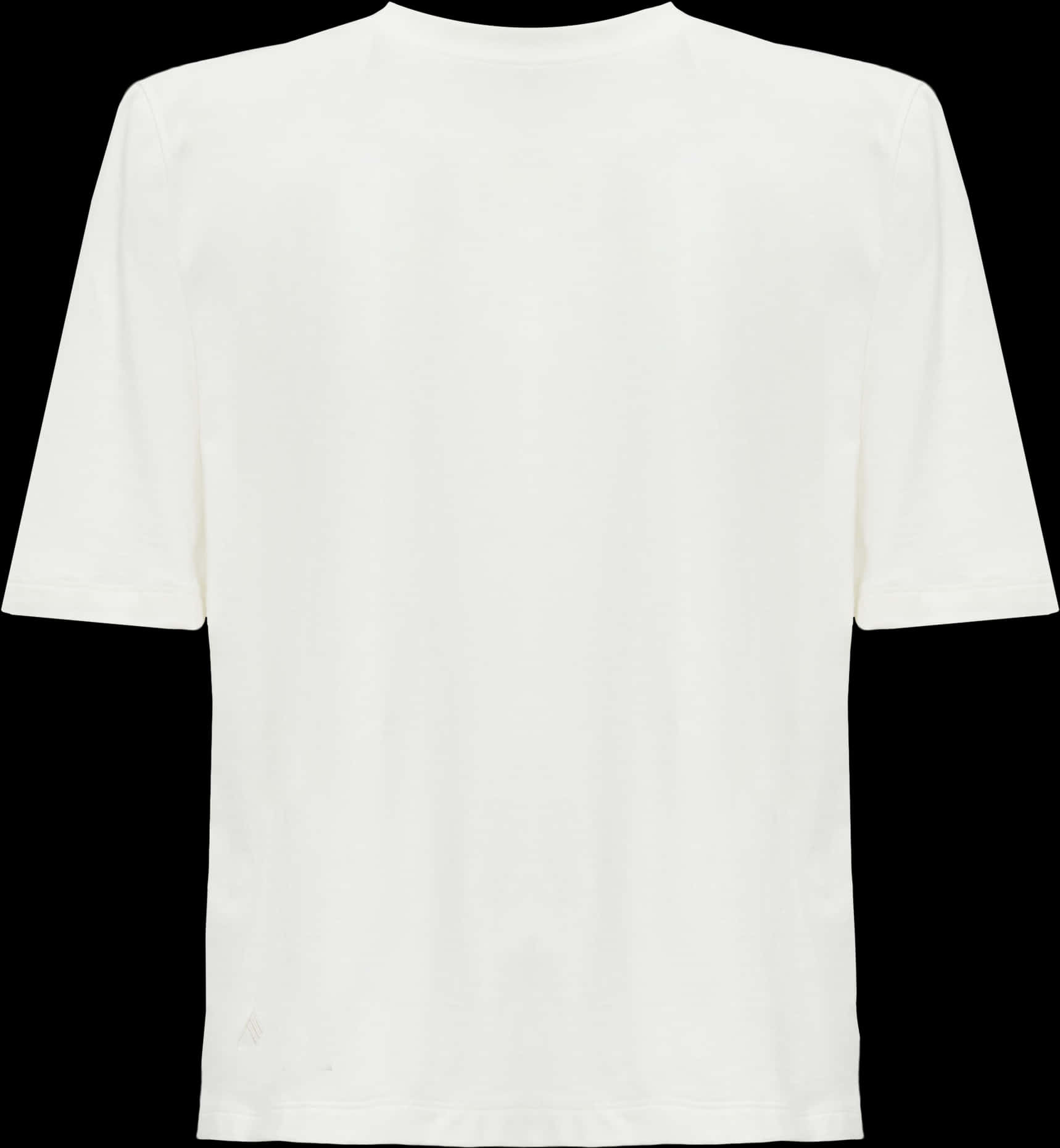 Plain White T Shirt Front View PNG
