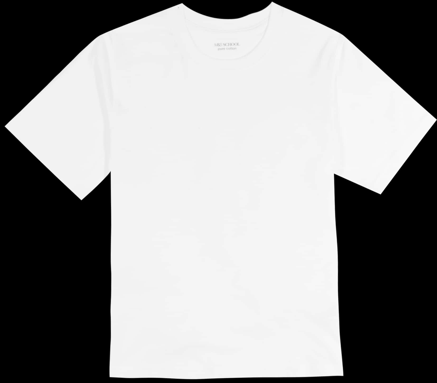 Plain White T Shirt Product Image PNG