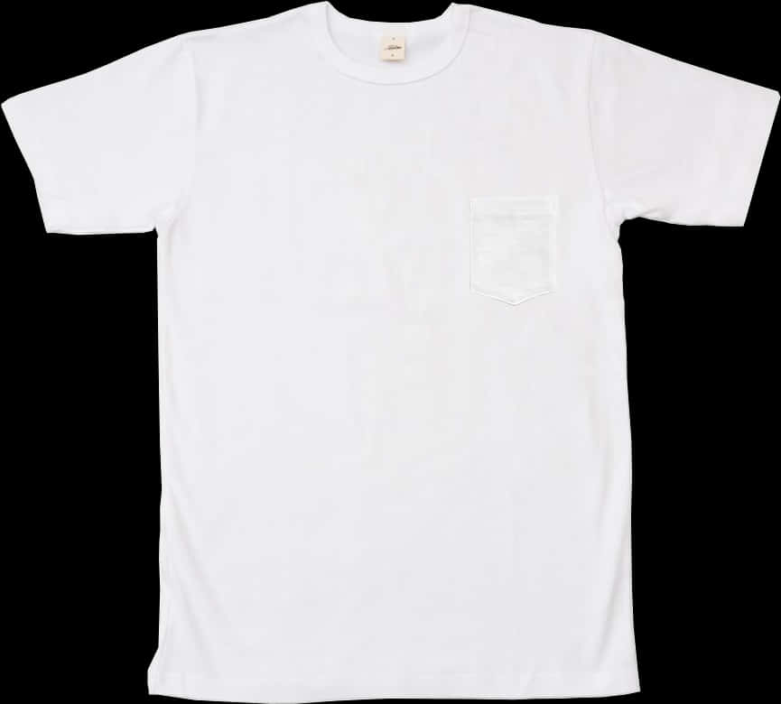 Plain White T Shirtwith Pocket PNG