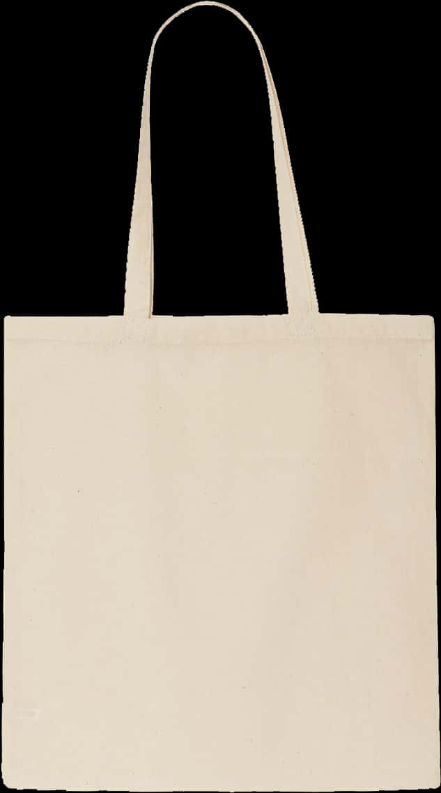 Plain White Tote Bag Black Background PNG