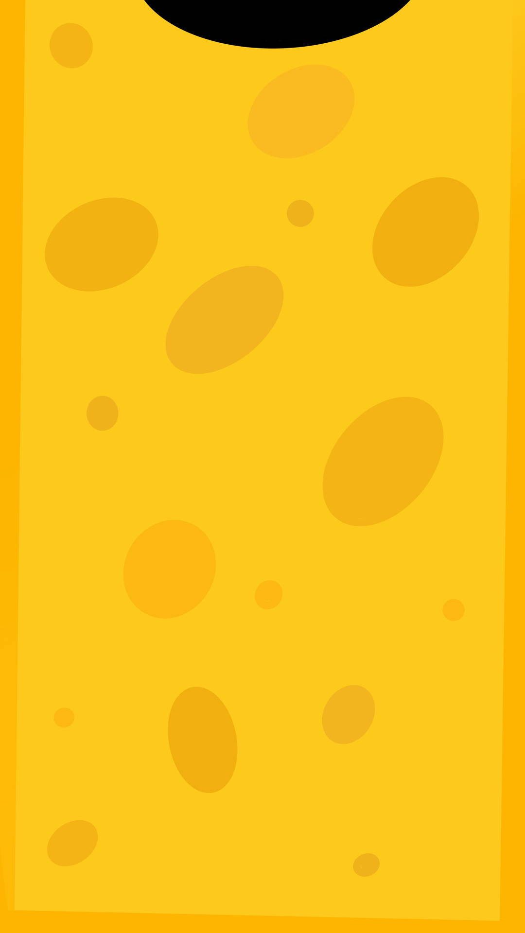 Einfarbigegelbe Iphone-cartoon-käse Wallpaper