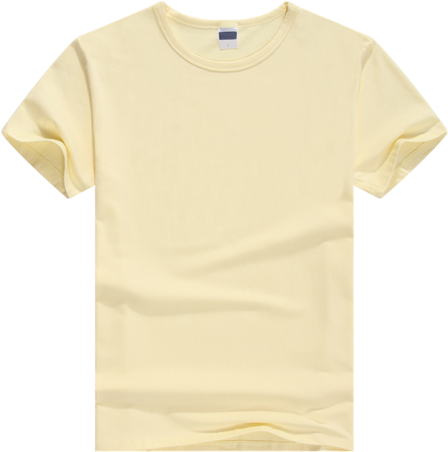 Plain Yellow T Shirt Flat Lay PNG