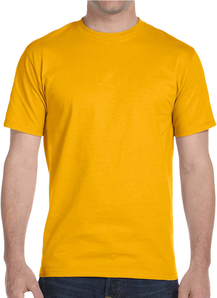 Plain Yellow T Shirt Template PNG