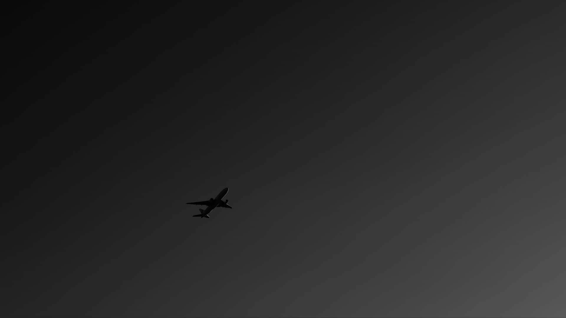 Plane Desktop Dark Sky Wallpaper