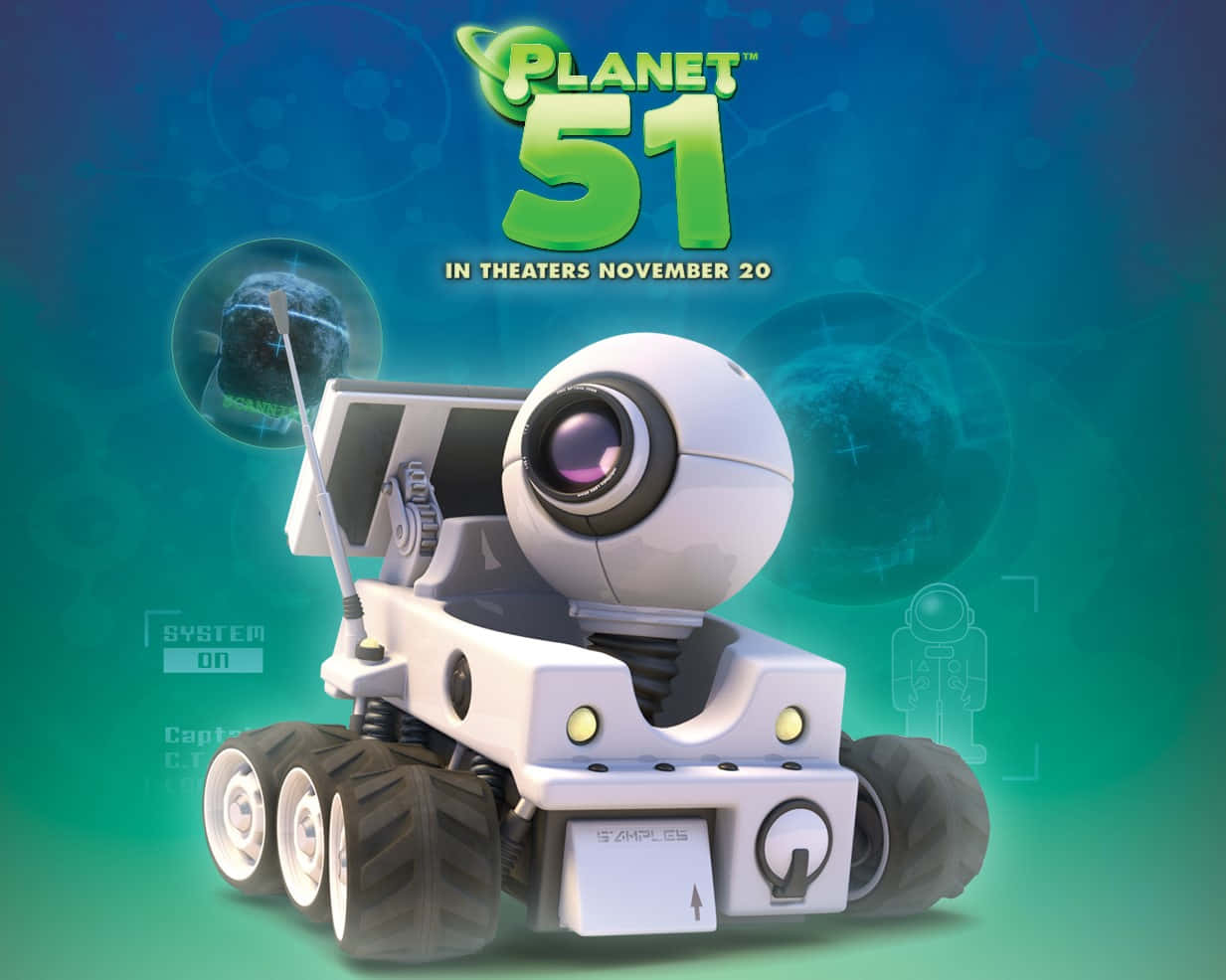 Planet 51 Car Robot Rover Wallpaper