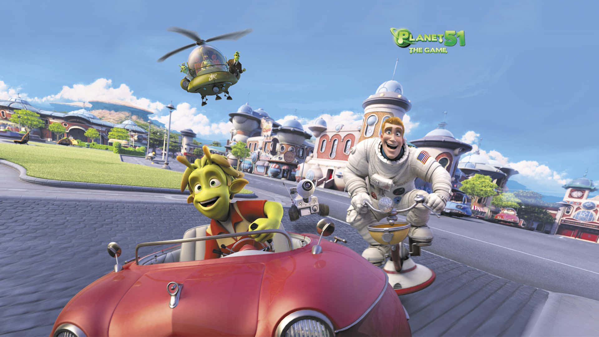 Planet 51 Street Racing Wallpaper