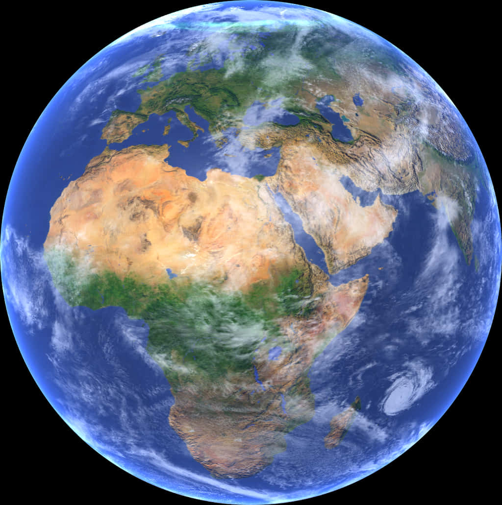 Planet_ Earth_ Africa_ Europe_ View PNG