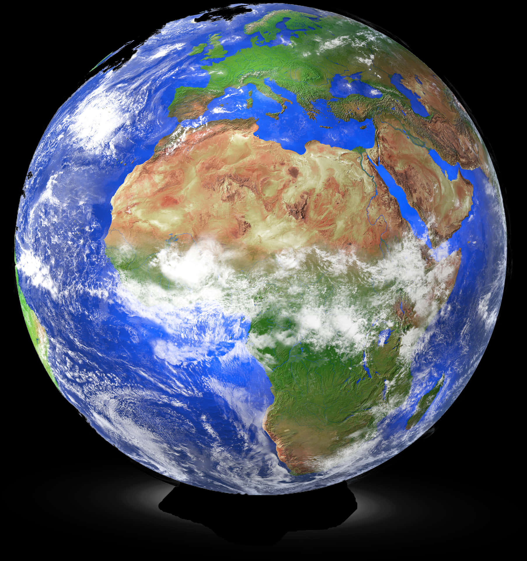 Planet Earth Africa Europe View PNG