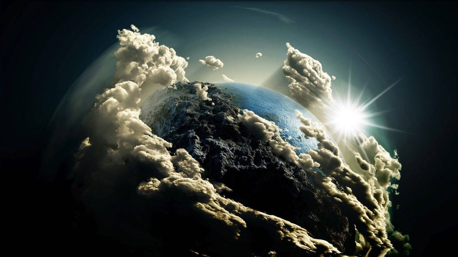 Planet Earth Cloud Enveloped