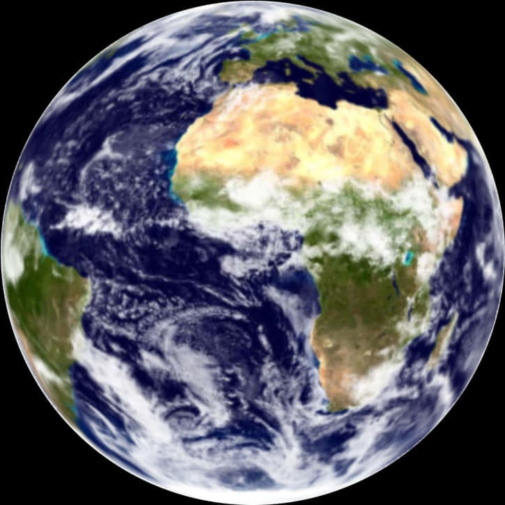 Planet_ Earth_ From_ Space_ Viewing_ Africa PNG