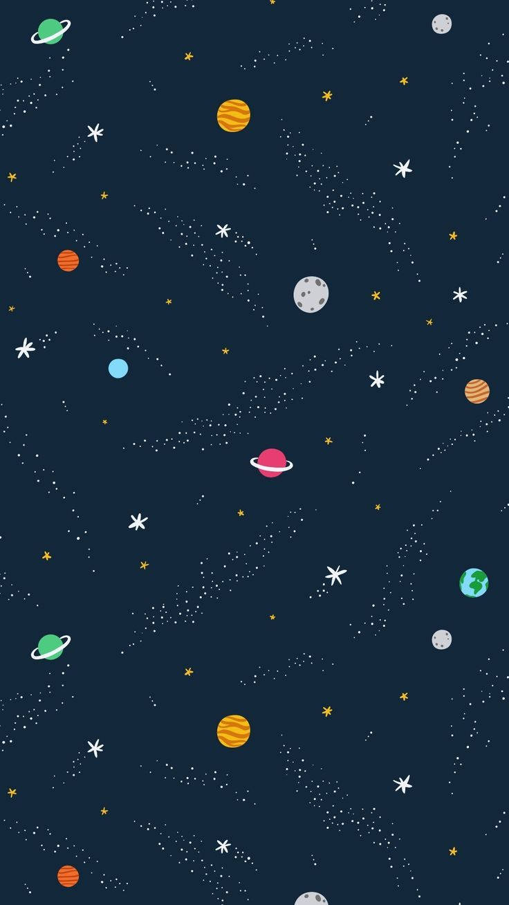 Planet Mønster Space Iphone Wallpaper