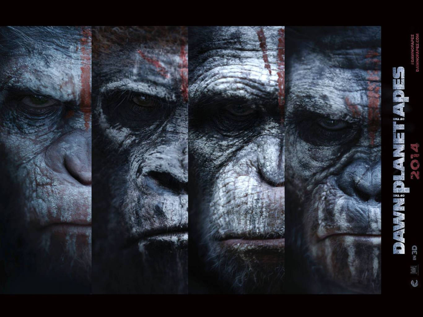Affischför Planet Of The Apes Trilogin. Wallpaper