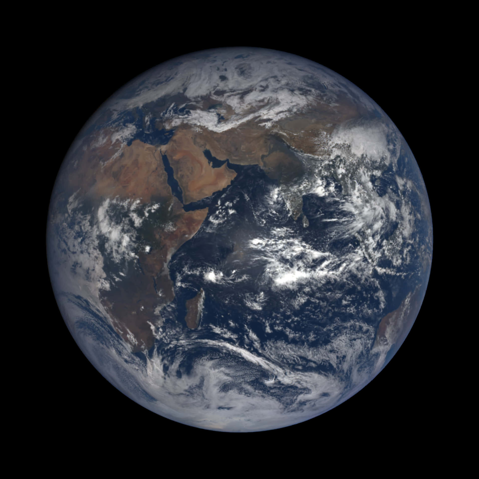 A beautiful Green Planet proudly afloat in space
