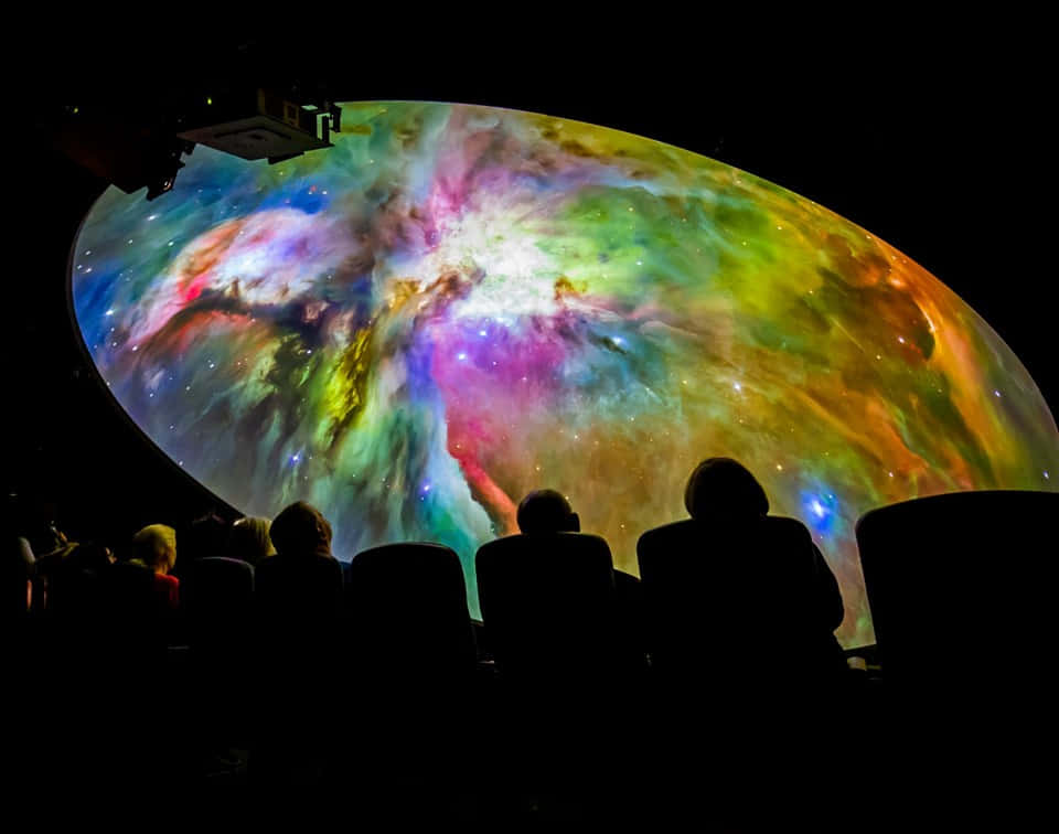 Impresionanteespectáculo Del Cielo Del Planetario Fondo de pantalla