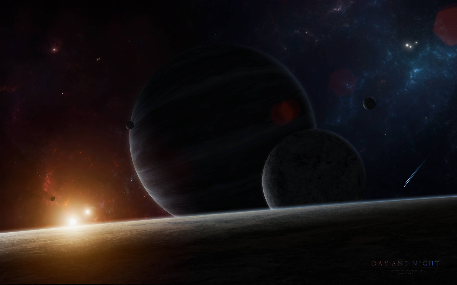 Planets, Flash, Bright, Glow, Space Background