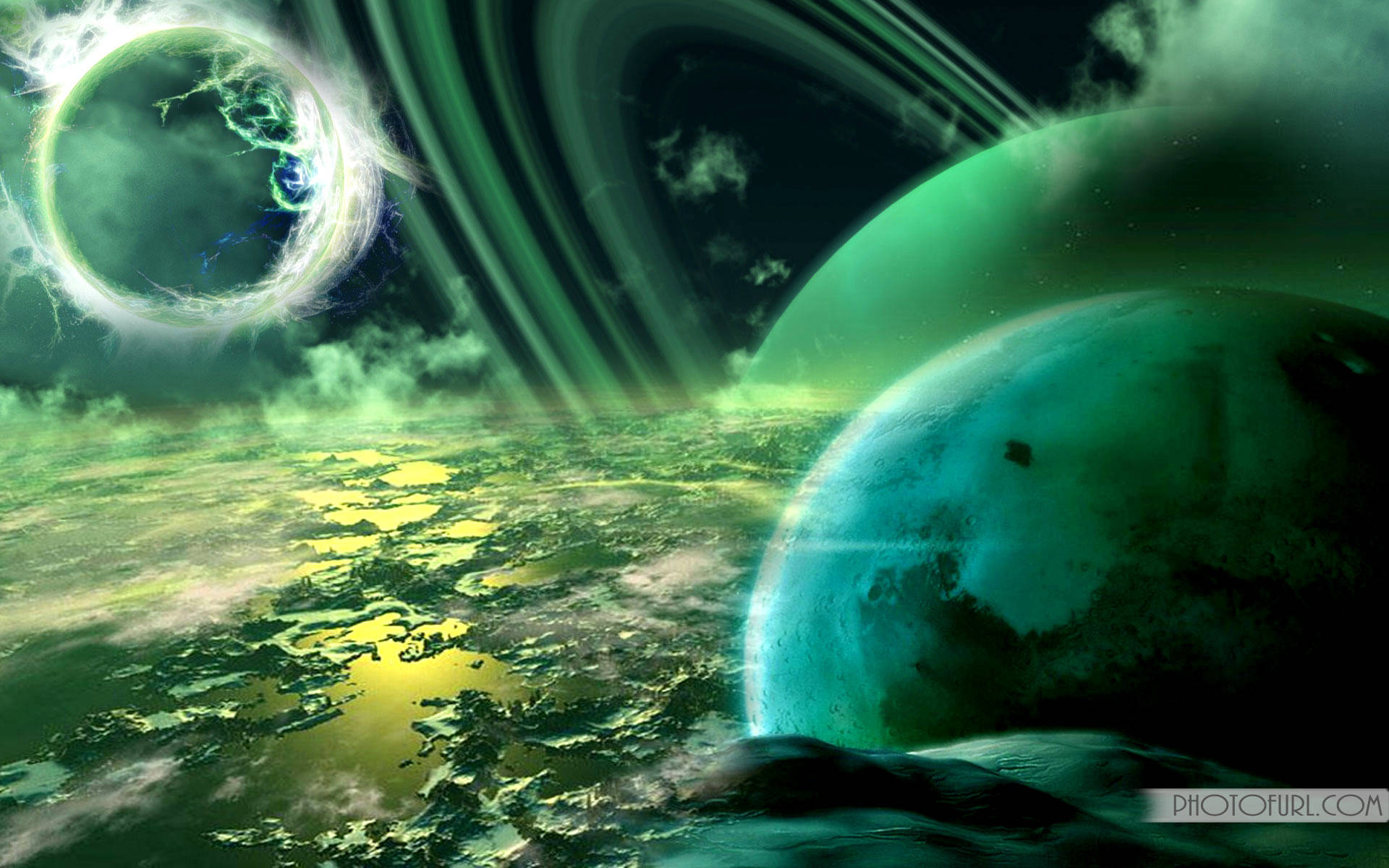 Planets In Outer Space Animated Desktop Wallpaper