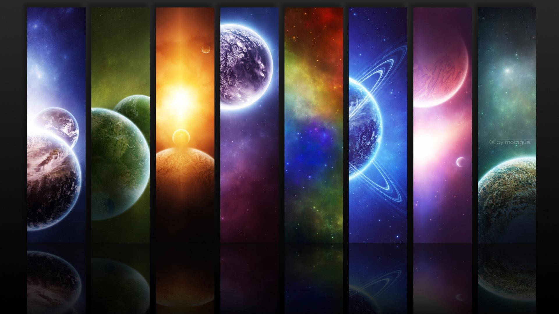 Planets Photo Tile Collage